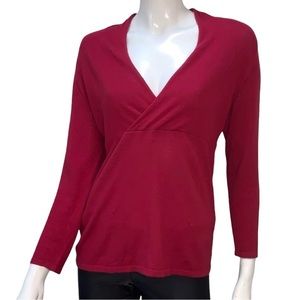 Banana‎ Republic Angora Blend V-Neck Long Sleeve Red Knit Sweater